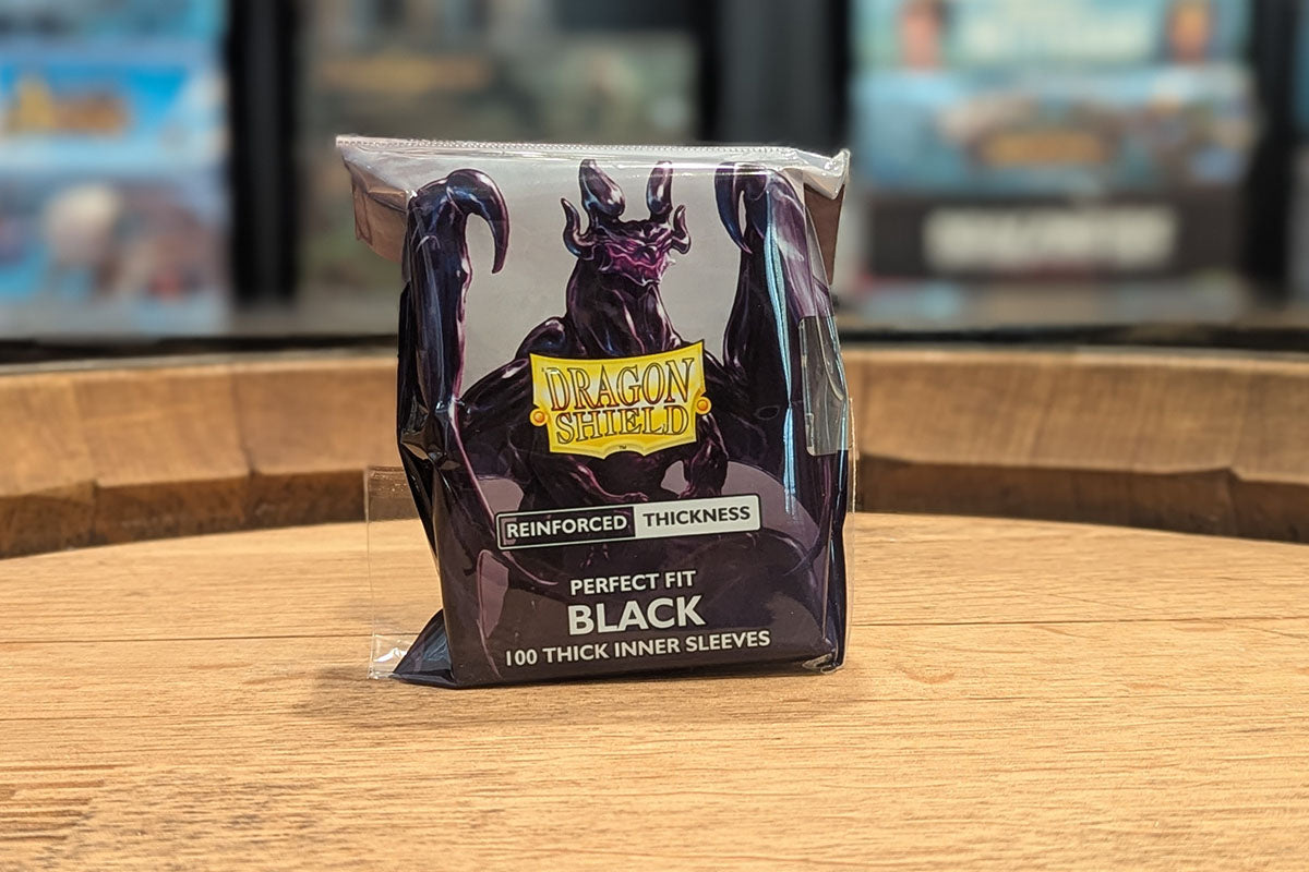 Dragon Shield Sleeves: Perfect Fit Standard Thick Inner - Black 100CT