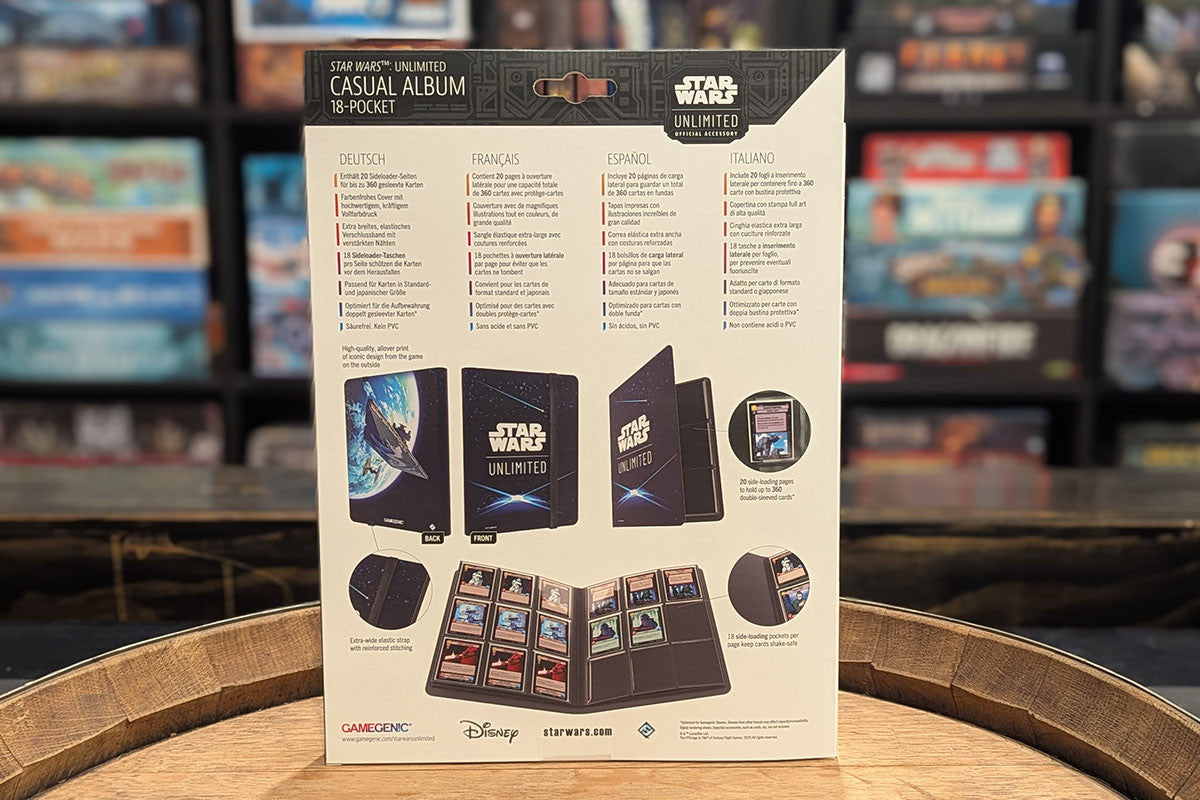 Star Wars: Unlimited Casual Album 18-Pocket - Card Back Blue