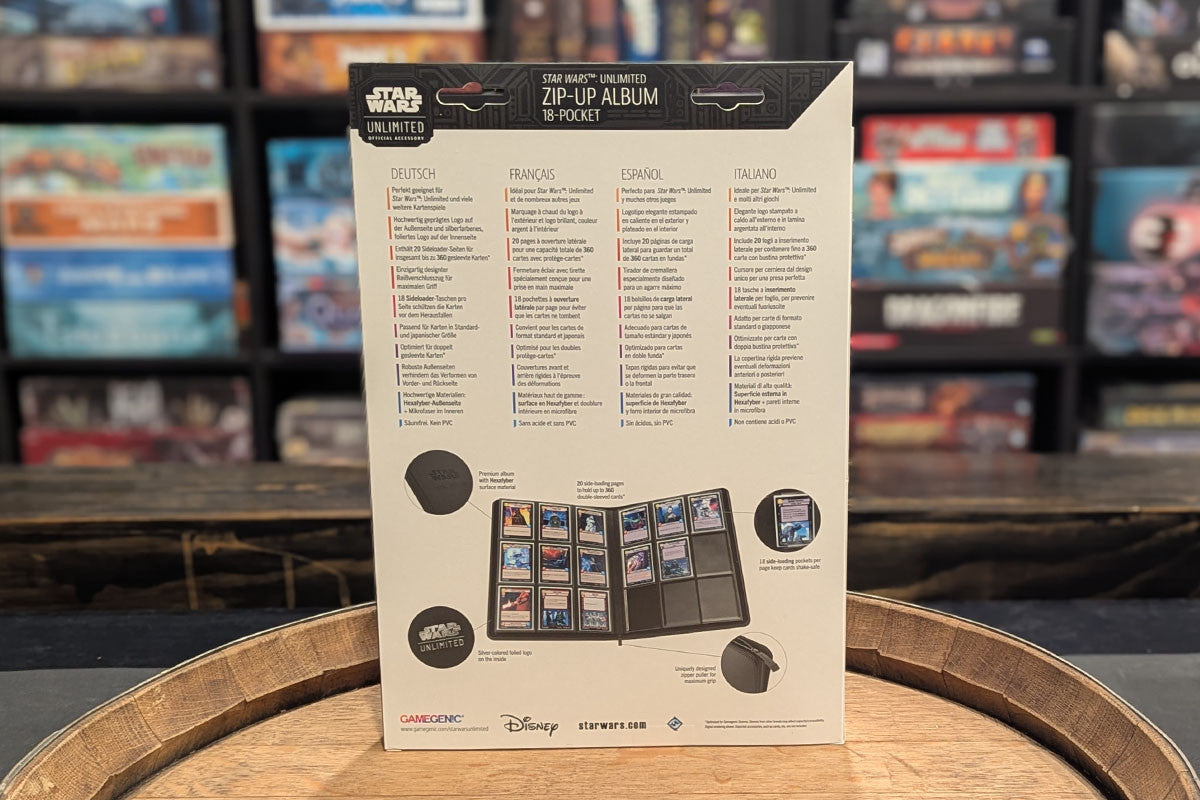 Star Wars: Unlimited Zip-Up Album 18-Pocket - Black