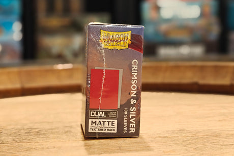 Dragon Shield Sleeves: Standard Matte Dual - Crimson & Silver 100CT