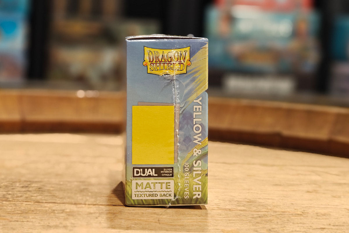Dragon Shield Sleeves: Standard Matte Dual - Yellow & Silver 100CT