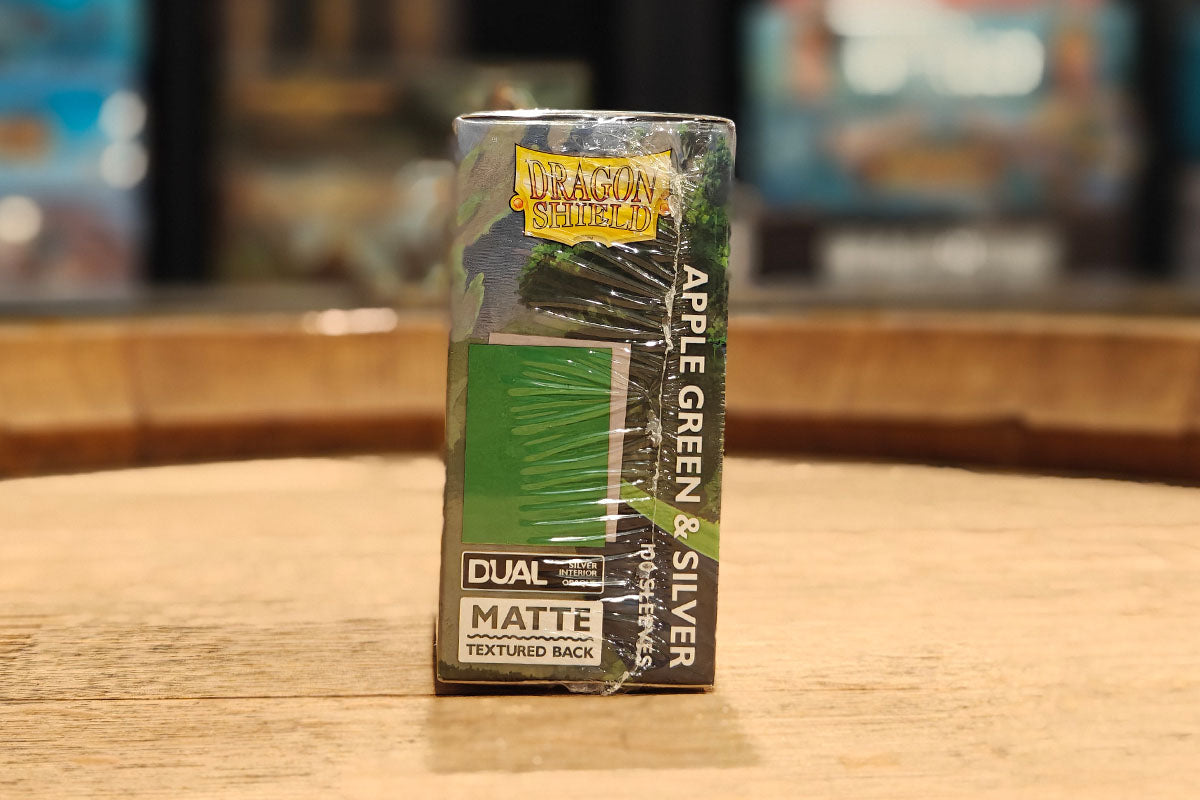 Dragon Shield Sleeves: Standard Matte Dual - Apple Green & Silver 100CT