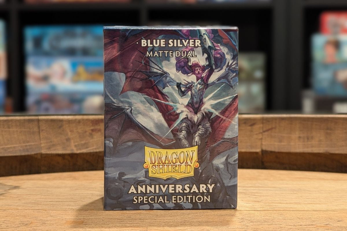 Dragon Shield Sleeves: Standard Matte Dual 25th Anniversary - Blue Silver 100CT